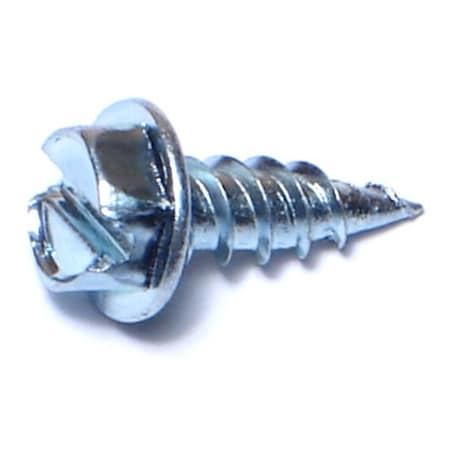 Buildright Sheet Metal Screw, #8 x 1/2 in, Zinc Plated Steel Flange Hex Head 1000 PK 07692